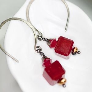 NWT Red Hoop Earrings NEW